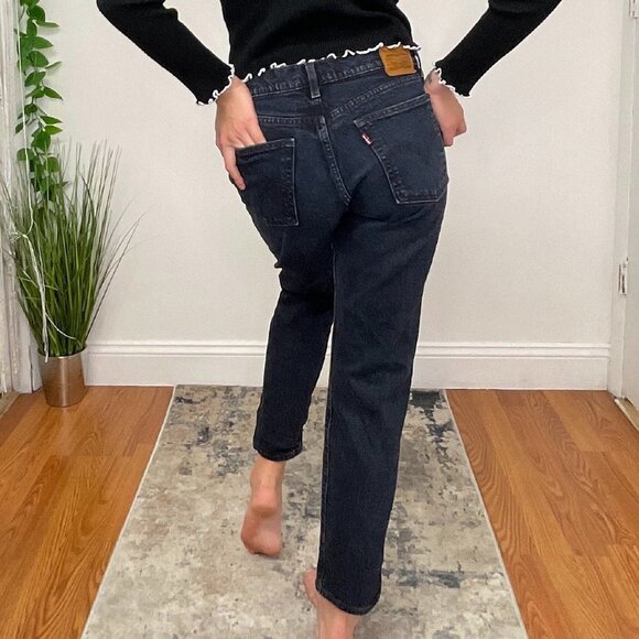 Levi's Wedgie Icon Fit High Waist Skinny Jeans Size 28 Blue - Picture 5 of 6